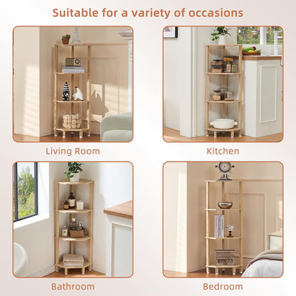 3-Tier Corner Shelf, Brown
