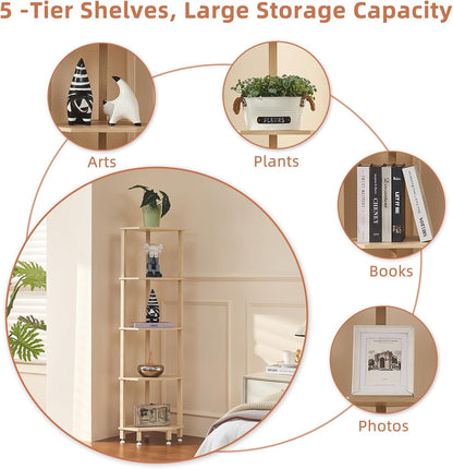 3-Tier Corner Shelf, Brown