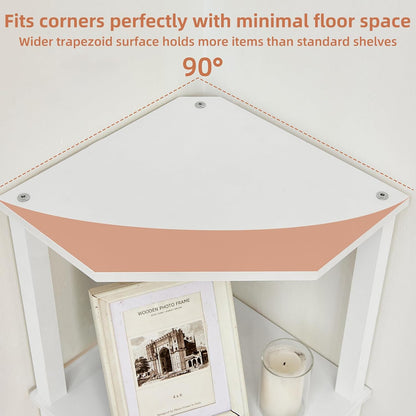 3-Tier Corner Shelf, Brown