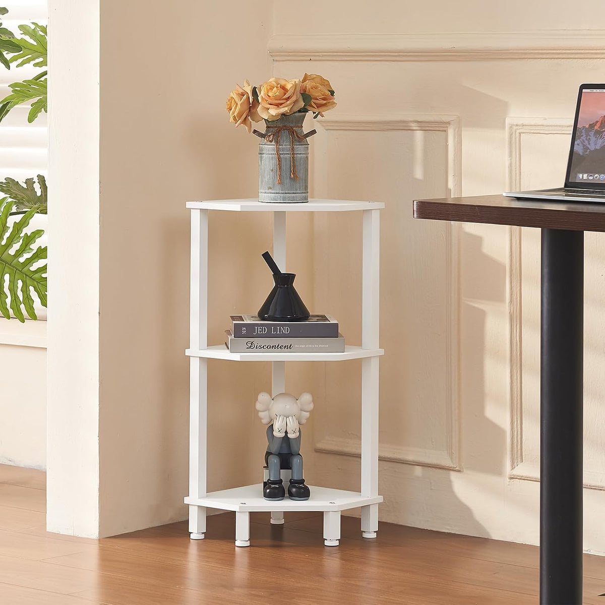3-Tier Corner Shelf, Brown