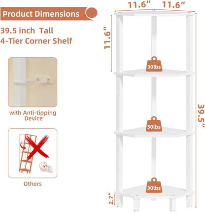 3-Tier Corner Shelf, Brown