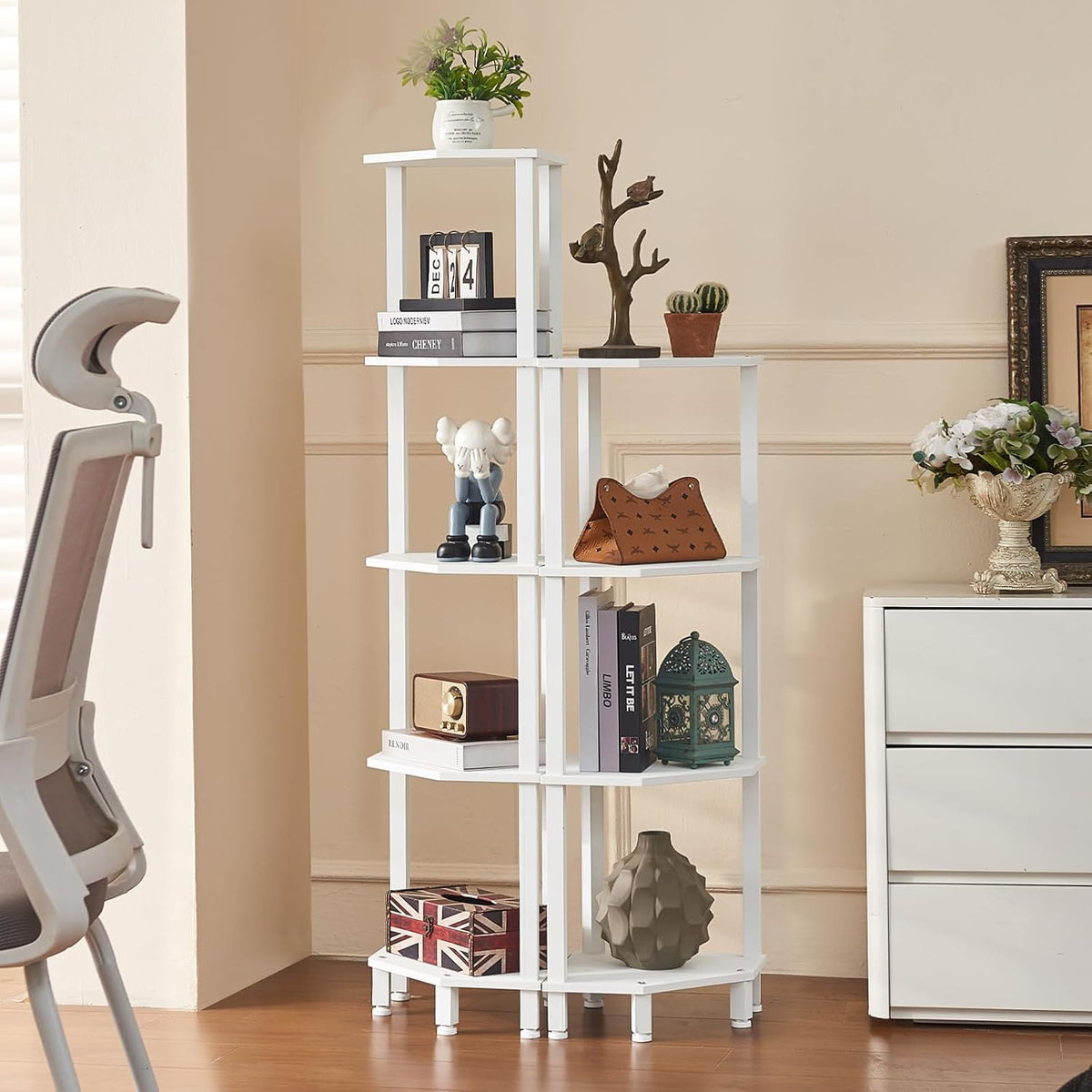 3-Tier Corner Shelf, Brown