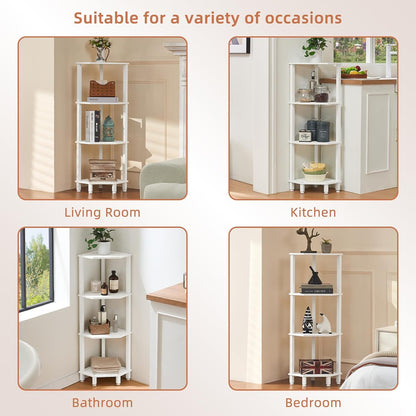 3-Tier Corner Shelf, Brown