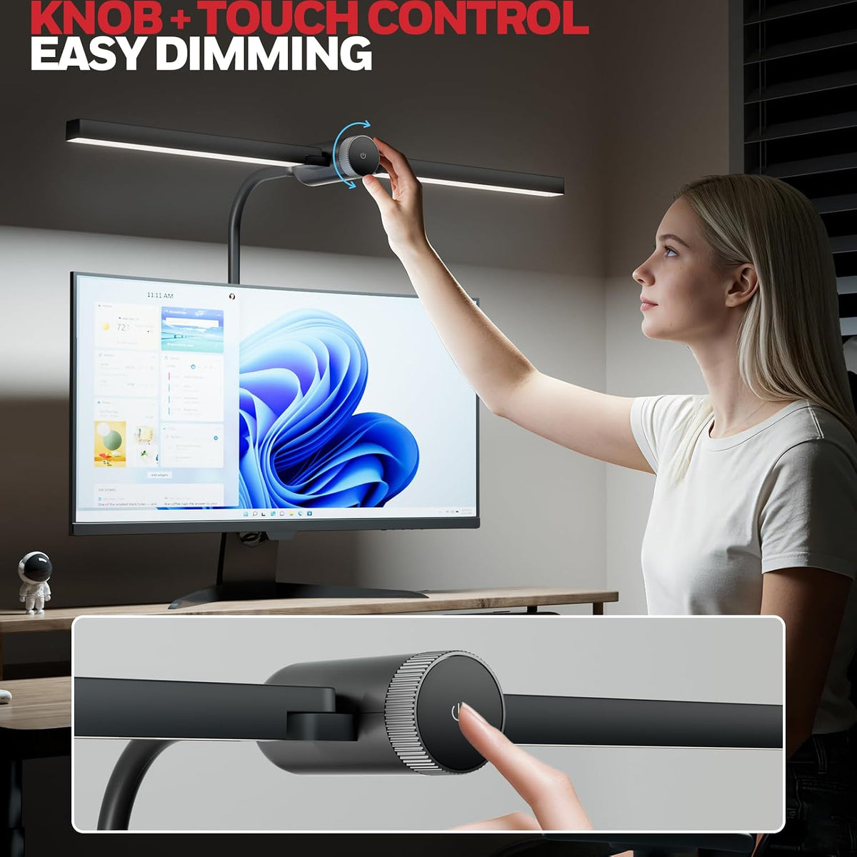 Honeywell HJ4 Desk Lamp with Clamp, Sunturalux™ Desk Lamps for Home Office