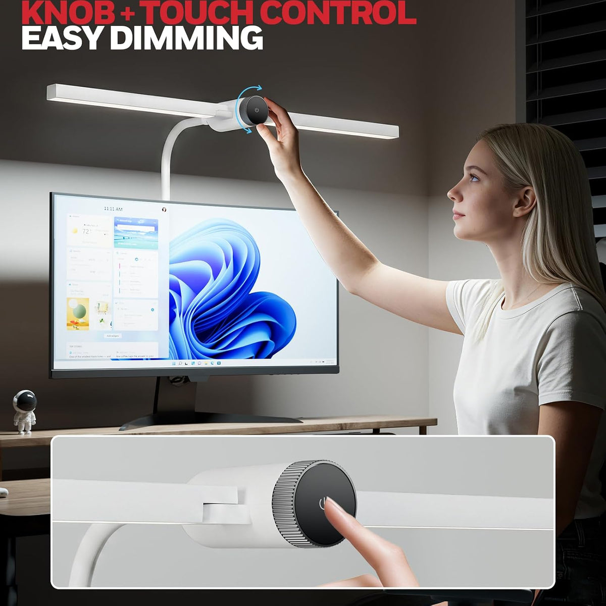 Honeywell HJ4 Desk Lamp with Clamp, Sunturalux™ Desk Lamps for Home Office