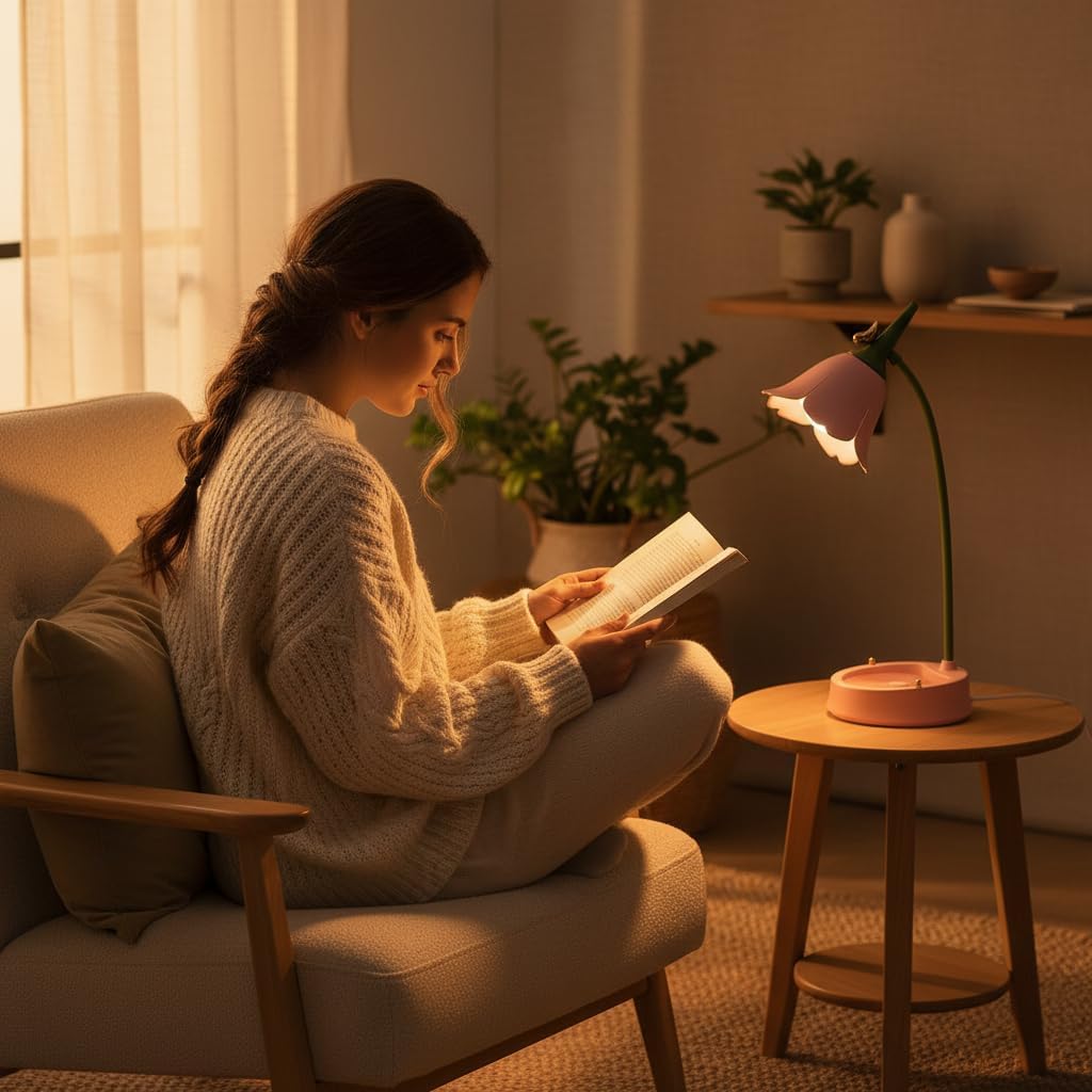 LED Desk Lamp Cordless Table Light Adjustable Gooseneck Dimmable Touch Rechargeable Battery Eye-Caring Night Light for Kids,Mini Cute Lamp for College Dorm Bedroom Reading