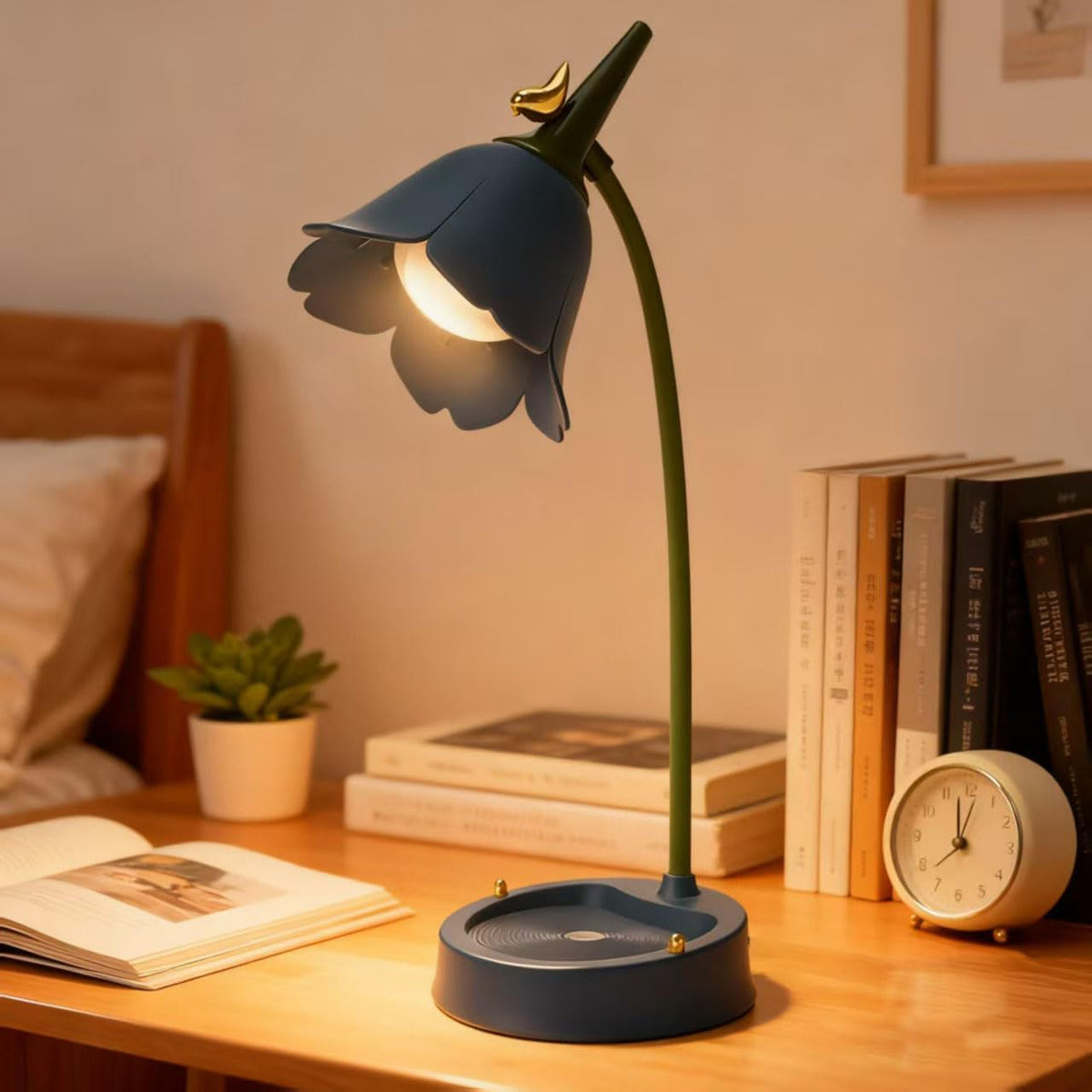 LED Desk Lamp Cordless Table Light Adjustable Gooseneck Dimmable Touch Rechargeable Battery Eye-Caring Night Light for Kids,Mini Cute Lamp for College Dorm Bedroom Reading