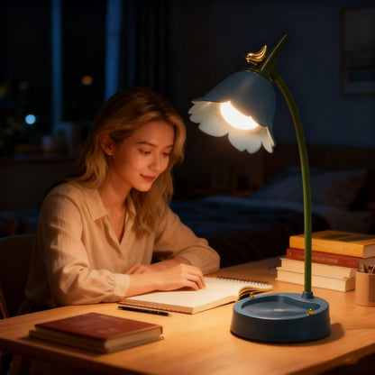 LED Desk Lamp Cordless Table Light Adjustable Gooseneck Dimmable Touch Rechargeable Battery Eye-Caring Night Light for Kids,Mini Cute Lamp for College Dorm Bedroom Reading