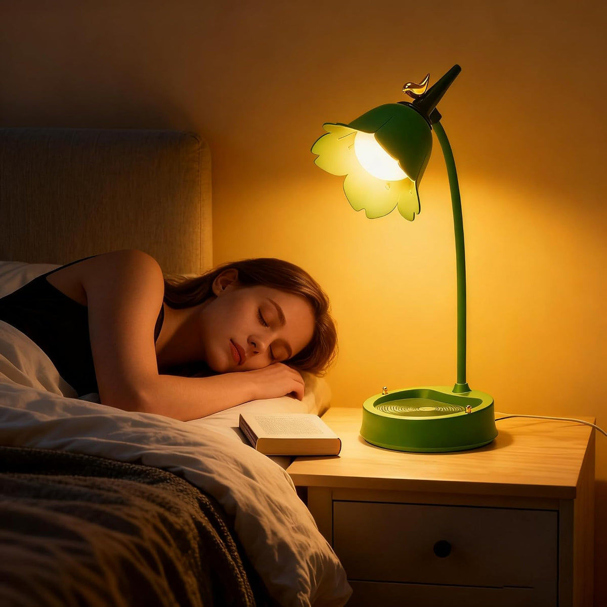 LED Desk Lamp Cordless Table Light Adjustable Gooseneck Dimmable Touch Rechargeable Battery Eye-Caring Night Light for Kids,Mini Cute Lamp for College Dorm Bedroom Reading