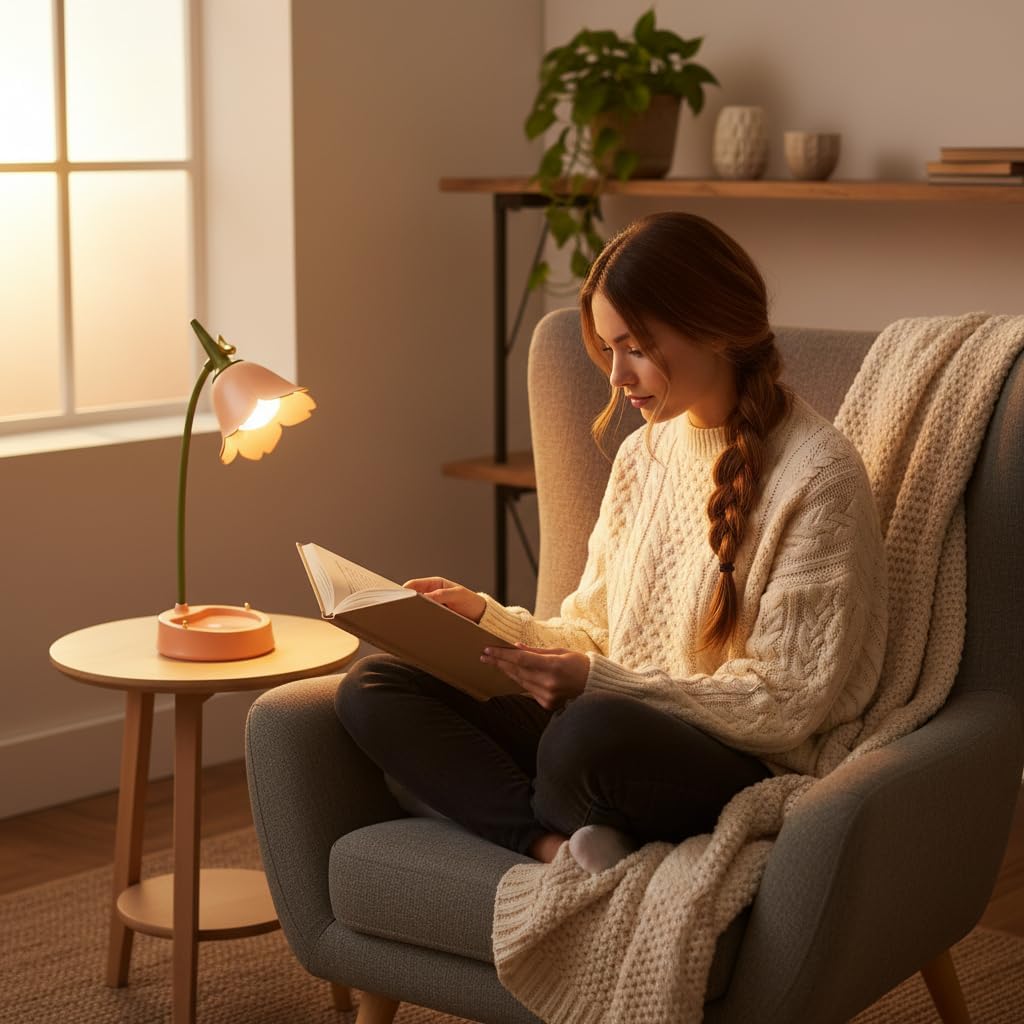 LED Desk Lamp Cordless Table Light Adjustable Gooseneck Dimmable Touch Rechargeable Battery Eye-Caring Night Light for Kids,Mini Cute Lamp for College Dorm Bedroom Reading