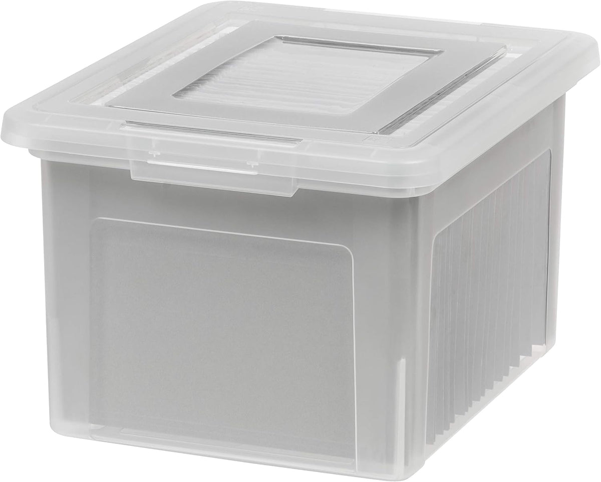 35 Qt. Letter/Legal File Box with Latching Lid, Clear