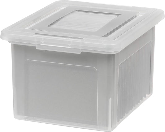 35 Qt. Letter/Legal File Box with Latching Lid, Clear