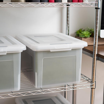 35 Qt. Letter/Legal File Box with Latching Lid, Clear