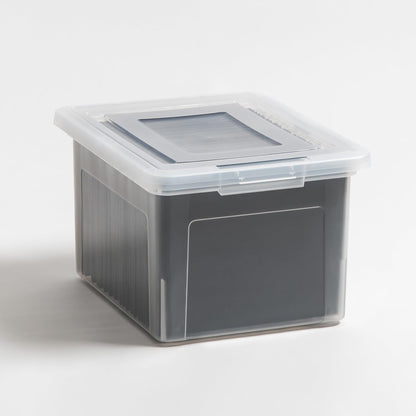 35 Qt. Letter/Legal File Box with Latching Lid, Clear