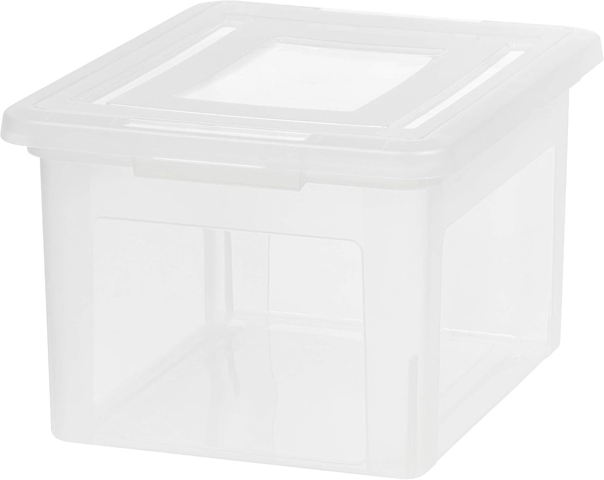 35 Qt. Letter/Legal File Box with Latching Lid, Clear