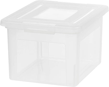35 Qt. Letter/Legal File Box with Latching Lid, Clear