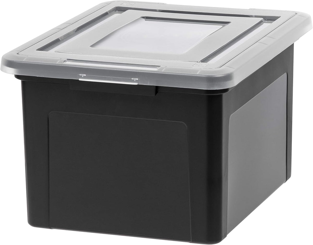 35 Qt. Letter/Legal File Box with Latching Lid, Clear