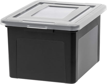 35 Qt. Letter/Legal File Box with Latching Lid, Clear