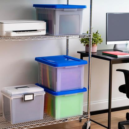 35 Qt. Letter/Legal File Box with Latching Lid, Clear