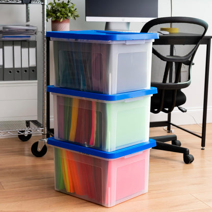 35 Qt. Letter/Legal File Box with Latching Lid, Clear