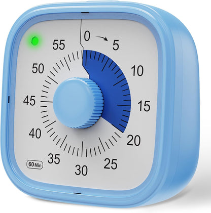 Visual Timer, Pomodoro Timers for Kids Adults, 60-Minute Countdown Desk Timer for Productivity, Silent ADHD Timer for Kids Toddlers, Kitchen for Cooking