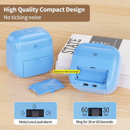 Visual Timer, Pomodoro Timers for Kids Adults, 60-Minute Countdown Desk Timer for Productivity, Silent ADHD Timer for Kids Toddlers, Kitchen for Cooking