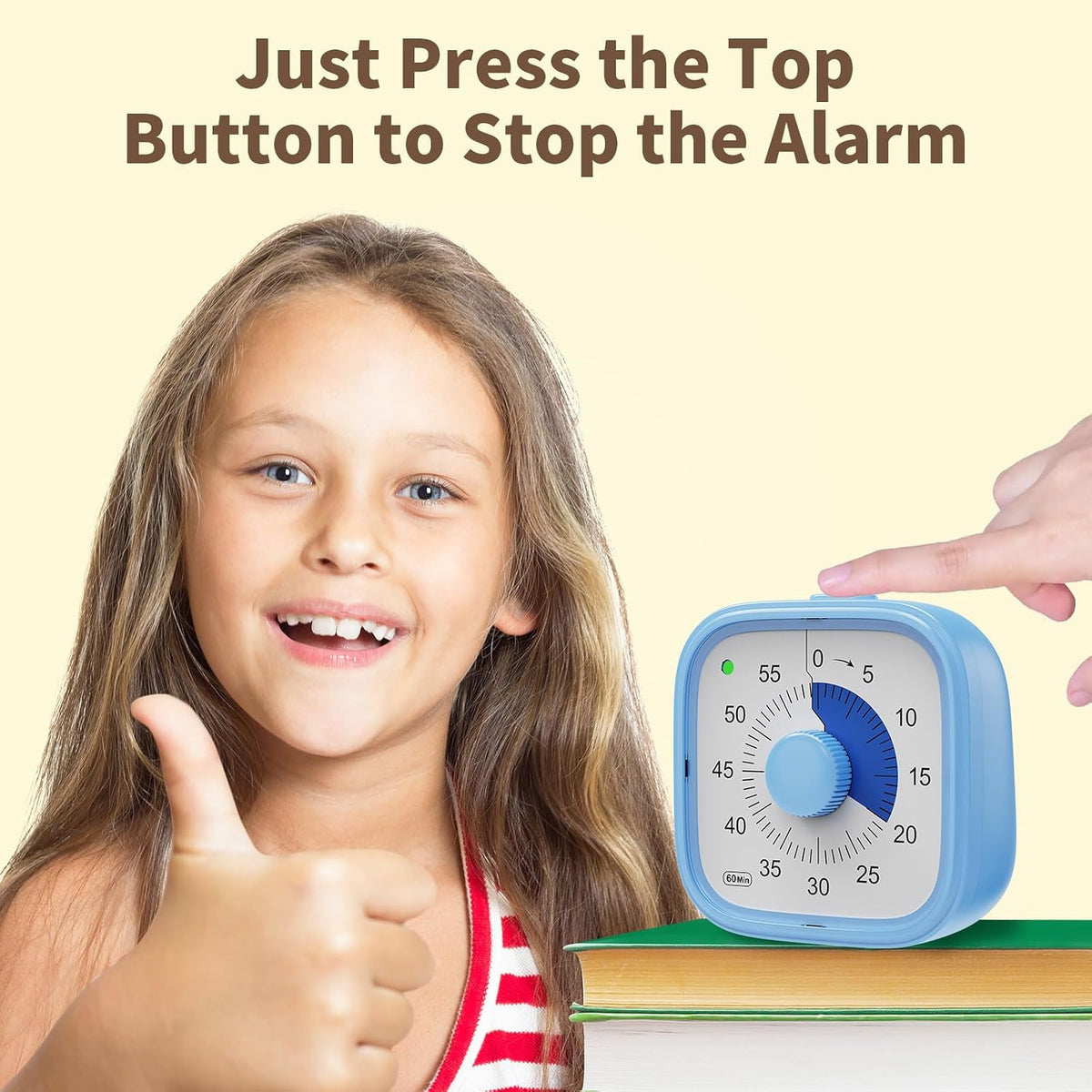 Visual Timer, Pomodoro Timers for Kids Adults, 60-Minute Countdown Desk Timer for Productivity, Silent ADHD Timer for Kids Toddlers, Kitchen for Cooking