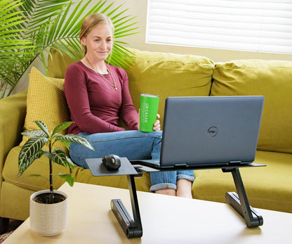 XL Adjustable Laptop Stand, Cooling Riser (Black)