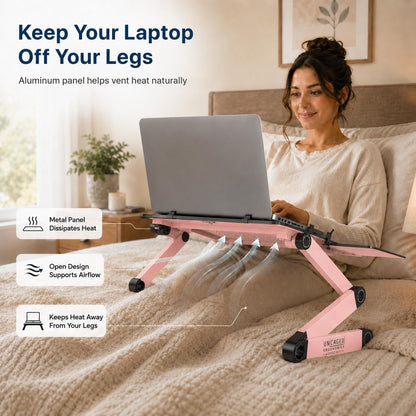 XL Adjustable Laptop Stand, Cooling Riser (Black)
