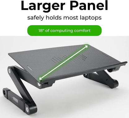 XL Adjustable Laptop Stand, Cooling Riser (Black)