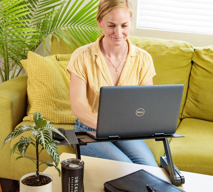 XL Adjustable Laptop Stand, Cooling Riser (Black)