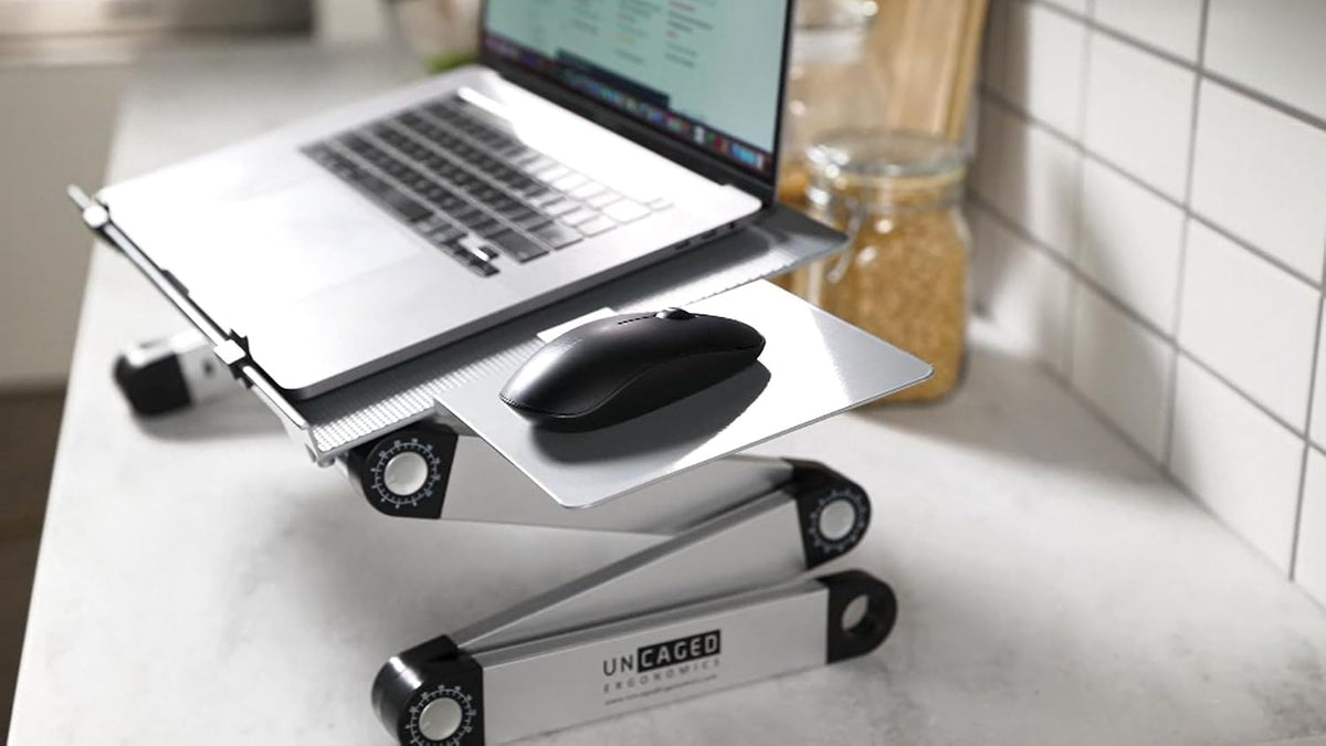 XL Adjustable Laptop Stand, Cooling Riser (Black)