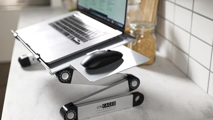 XL Adjustable Laptop Stand, Cooling Riser (Black)