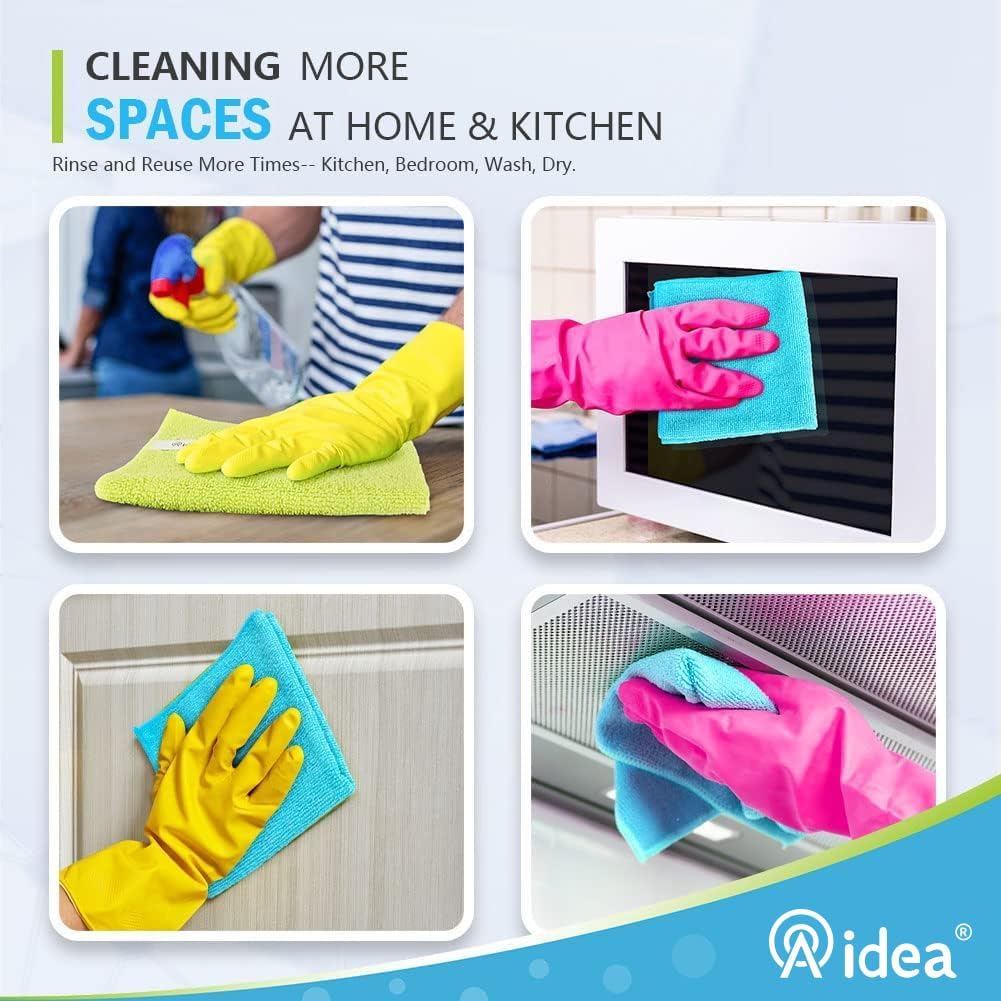 AIDEA Microfiber Cleaning Cloth-50PK, Microfiber Towels for Cars 12"x12"