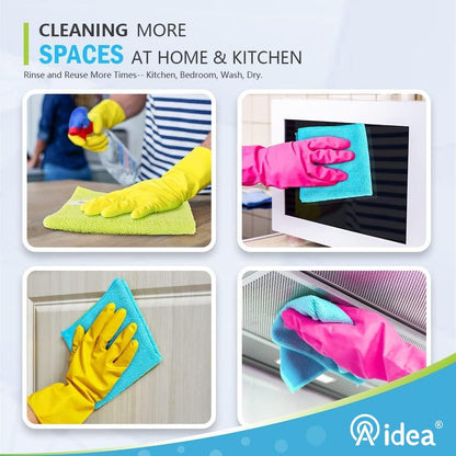 AIDEA Microfiber Cleaning Cloth-50PK, Microfiber Towels for Cars 12"x12"