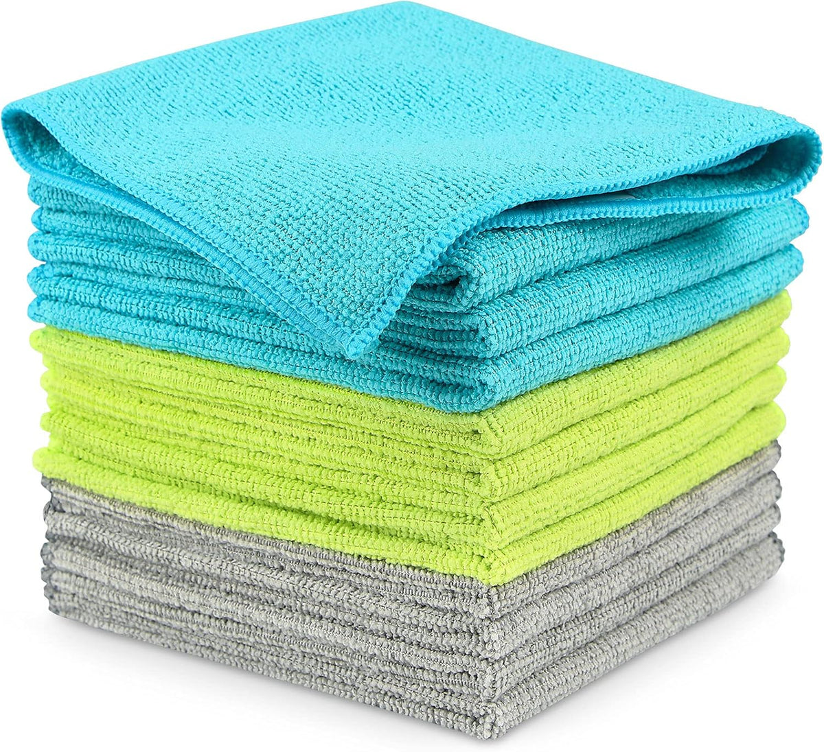 AIDEA Microfiber Cleaning Cloth-50PK, Microfiber Towels for Cars 12"x12"