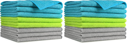 AIDEA Microfiber Cleaning Cloth-50PK, Microfiber Towels for Cars 12"x12"