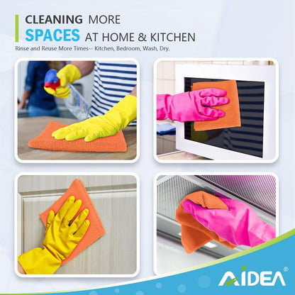 AIDEA Microfiber Cleaning Cloth-50PK, Microfiber Towels for Cars 12"x12"