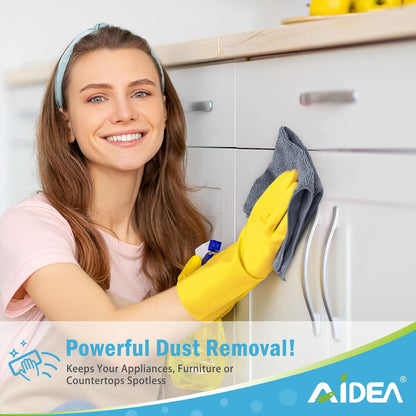 AIDEA Microfiber Cleaning Cloth-50PK, Microfiber Towels for Cars 12"x12"