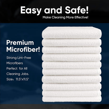 AIDEA Microfiber Cleaning Cloth-50PK, Microfiber Towels for Cars 12"x12"
