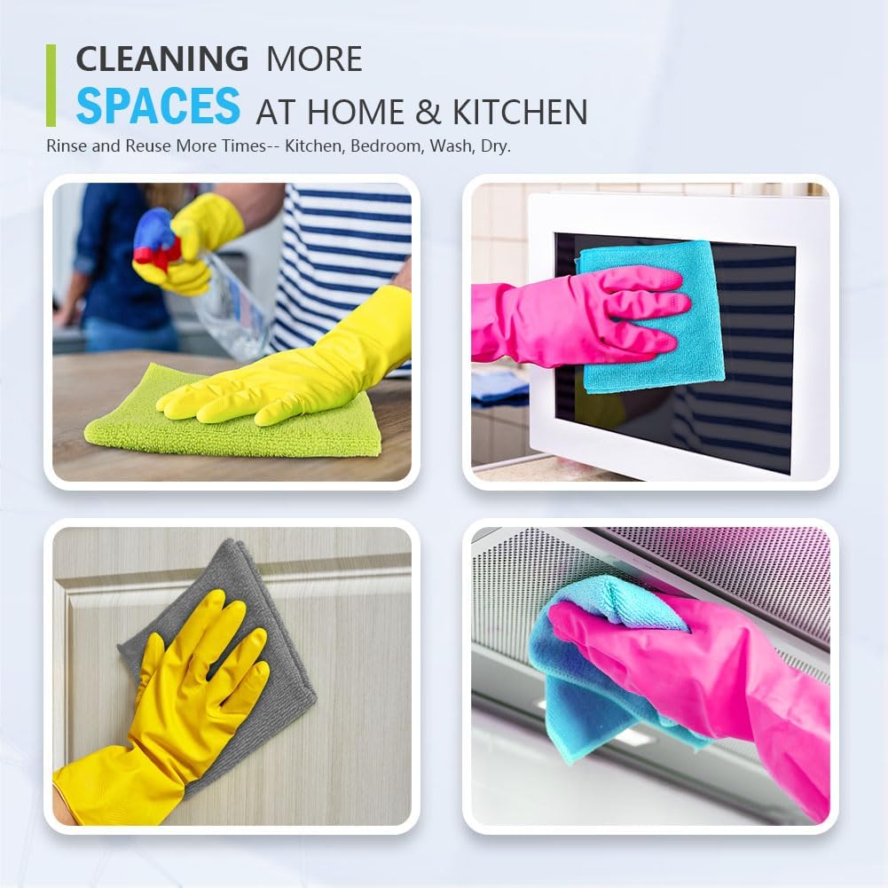 AIDEA Microfiber Cleaning Cloth-50PK, Microfiber Towels for Cars 12"x12"