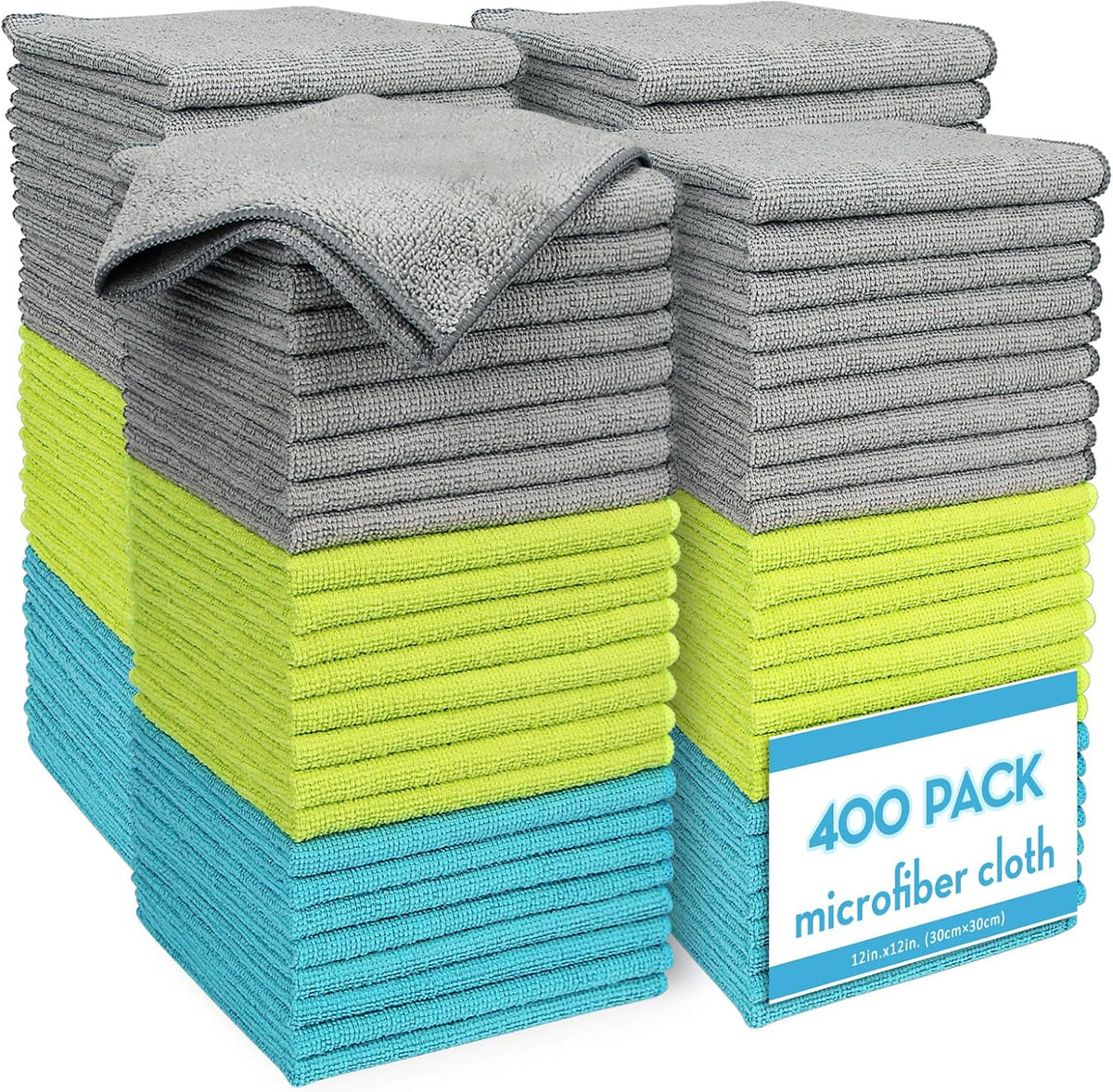 AIDEA Microfiber Cleaning Cloth-50PK, Microfiber Towels for Cars 12"x12"