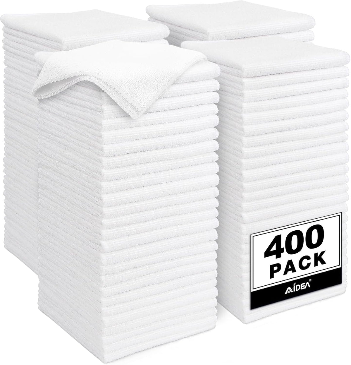 AIDEA Microfiber Cleaning Cloth-50PK, Microfiber Towels for Cars 12"x12"