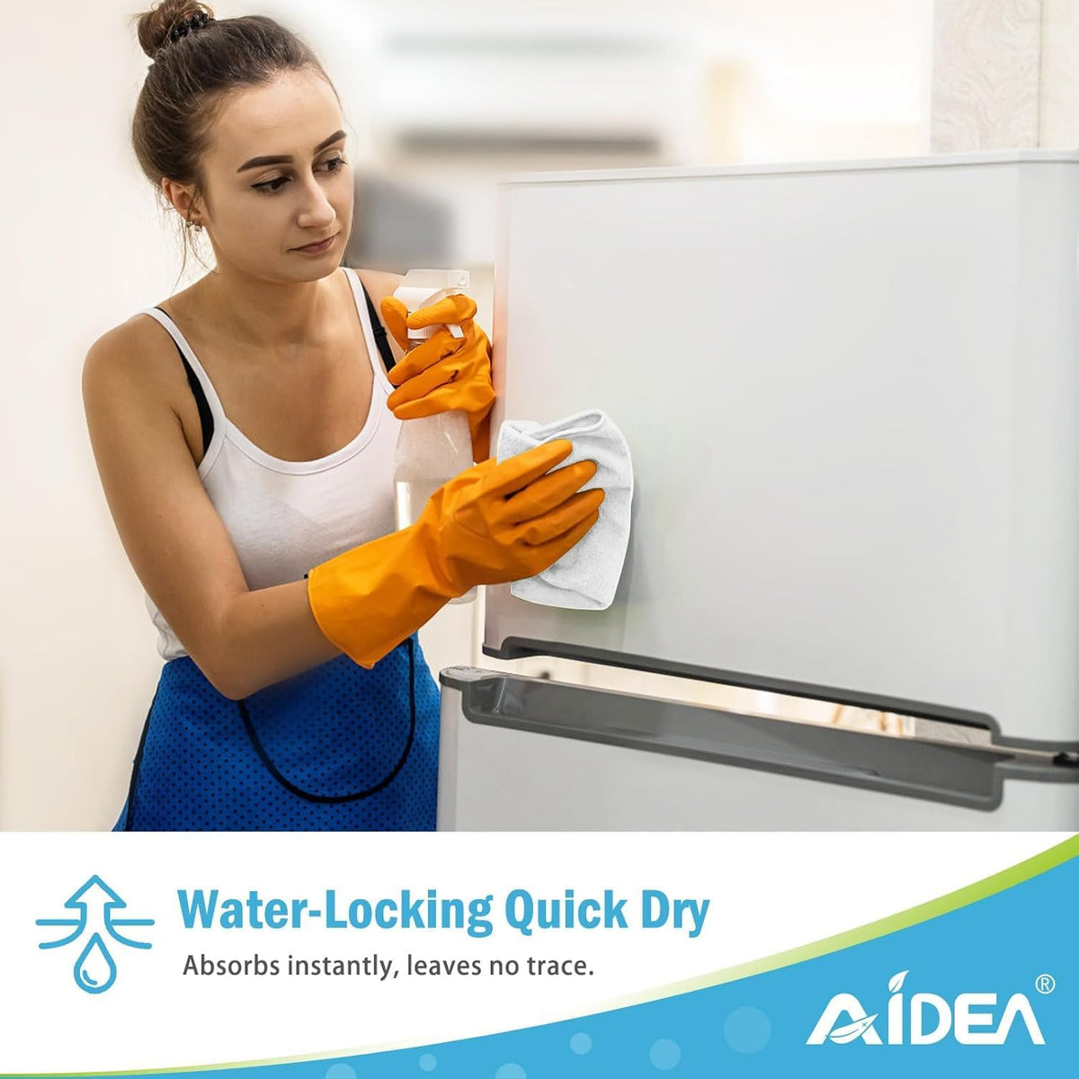 AIDEA Microfiber Cleaning Cloth-50PK, Microfiber Towels for Cars 12"x12"