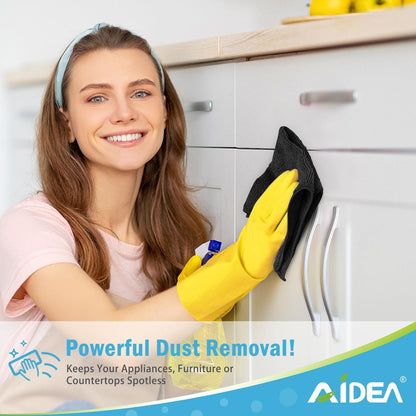AIDEA Microfiber Cleaning Cloth-50PK, Microfiber Towels for Cars 12"x12"