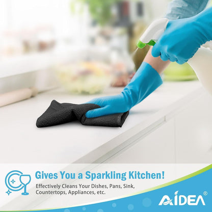 AIDEA Microfiber Cleaning Cloth-50PK, Microfiber Towels for Cars 12"x12"