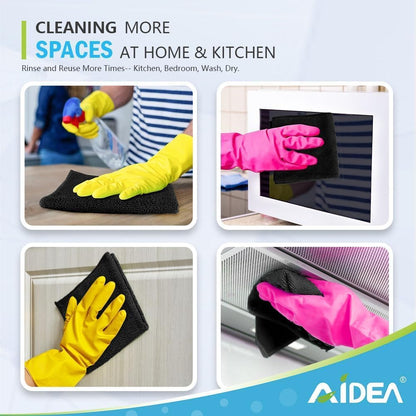 AIDEA Microfiber Cleaning Cloth-50PK, Microfiber Towels for Cars 12"x12"
