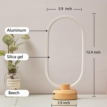 Modern Desk lamp LED Wood Table Lamp, Bedroom Bedside Night Light, Dimmable Led Lighting, Creative Home Decor, Unique House warmging Gift