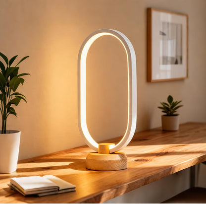 Modern Desk lamp LED Wood Table Lamp, Bedroom Bedside Night Light, Dimmable Led Lighting, Creative Home Decor, Unique House warmging Gift