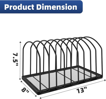 Desk File Sorter Organizer, 9 Section File Rack, Black